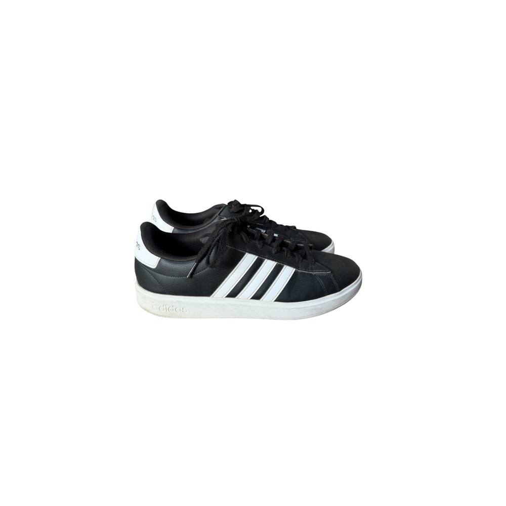 adidas Grand Court 2.0 Black White Stripe Sneakers Men's 11.5 US Casual Shoes